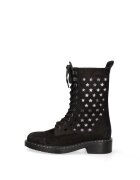 Marc Ellis Ghete din piele cu perforatii Velvetia - Negru