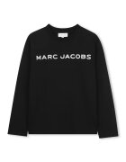 MARC JACOBS Bluza din bumbac cu logo - Alb/Negru