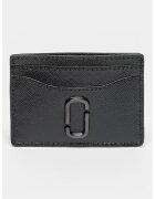 MARC JACOBS Portcart de piele cu logo metalic The Utility - Negru