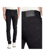 MARCUS Blugi Barbati - Sebb - Loose Fit - Talie Inalta - 70% Bumbac - 30% Poliester - Fermoar - Lungi - 5 Buzunare - Negru - Negru