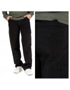 MARCUS Pantaloni Barbati - Gerry Cargo - Loose Fit - Talie Medie - Fermoar - Lungi - 5 Buzunare - Bumbac - Elastan - Negru - Negru
