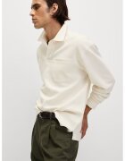 Marks  Spencer Bluza polo cu buzunar pe piept - Alb fildes