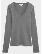 Marks  Spencer Bluza slim fit cu decolteu in V - Gri cenusiu