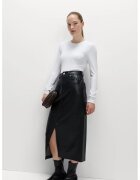 Marks  Spencer Bluza slim-fit cu decolteu la baza gatului - Alb