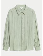 Marks  Spencer Camasa cu aspect sifonat - Verde pal