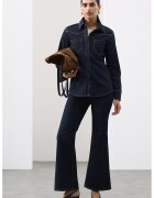 Marks  Spencer Camasa din denim cu buzunare pe piept - Albastru inchis