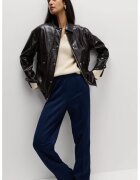 Marks  Spencer Jacheta din piele ecologica cu fermoar - Maro inchis