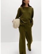 Marks  Spencer Pantaloni cu croiala ampla si talie inalta - Verde masliniu