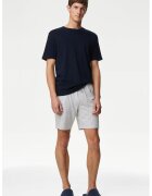 Marks  Spencer Pijama scurta in doua nuante - Albastru ultramarin/Gri melange