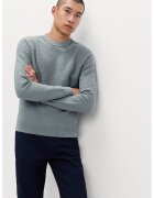 Marks  Spencer Pulover cu decolteu la baza gatului si model herringbone - Gri cenusiu
