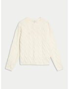 Marks  Spencer Pulover cu model torsade - Crem