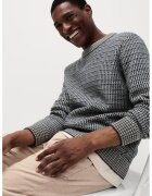 Marks  Spencer Pulover regular fit cu decolteu la baza gatului - Alb/Bleumarin