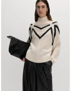 Marks  Spencer Pulover relaxed-fit din amestec de lana - Negru/Alb murdar
