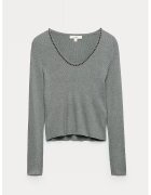Marks  Spencer Pulover slim-fit cu aplicatie din margele - Gri melange
