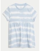 Marks  Spencer Rochie-tricou cu model tie-dye - Albastru pastel/Alb optic