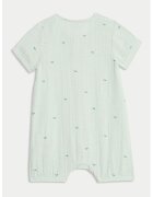 Marks  Spencer Set de sosete scurte si salopeta de bumbac - Verde pal