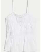 Marks  Spencer Top uni cu bretele subtiri - Alb