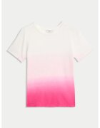 Marks  Spencer Tricou cu decolteu rotund - Alb/Roz deschis