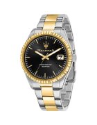 Maserati Ceas barbatesc R8853100042 Competizione - Ton Argintiu cu Cadran Negru - 43mm - Rezistent la Apa 10 ATM