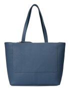 Massimo Castelli Geanta shopper din piele cu model uni - Albastru prafuit