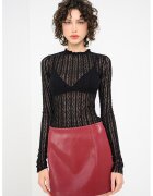 Max&Co. Bluza cu aspect semitransparent Iside - Negru/Transparent