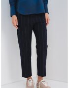 Max&Co. Pantaloni cu talie inalta si dungi - Albastru ultramarin