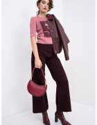 Max&Co. Pulover cu maneci medii Noel - Violet prafuit