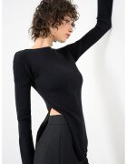 Max&Co. Pulover din bumbac si casmir Carta - Negru