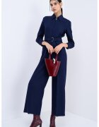 Max&Co. Saloipeta maxi din amestec de lana cu o curea Canneto - Albastru ultramarin