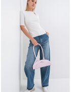 Max&Co. Tricou slim fit cu maneci medii si decupaj Decoro - Alb fildes