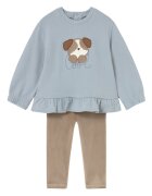 Mayoral Compleu pentru copii - bluza si colanti - bej/albastru