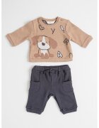 Mayoral Set de bluza si pantaloni - Maro taupe deschis