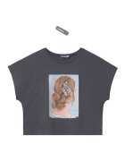 Mayoral Tricou fete 6021 - Bumbac - Gri - Gri