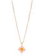 Mia Milano Colier din argint cu pandantiv floare - Auriu rose/Roz
