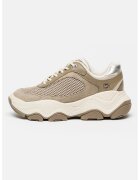 Michael Kors Pantofi sport wedge din piele intoarsa cu garnituri din material textil Atlas - Maro taupe