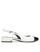 MICHAEL Michael Kors Balerini dama - piele naturala - alb/negru