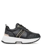 MICHAEL Michael Kors Pantofi sport copii - sneakers fete - negru/aur pal - piele ecologica