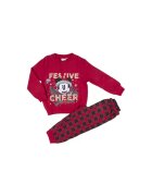 Mickey Mouse Pijama de bumbac cu tematica de Craciun - Festiv cheer - Rosu - Rosu