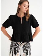 Mixray Bluza dama - HiCCUP - texturata din muselina - negru - bumbac