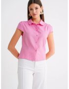 Mixray Camasa dama - Poplin Slim Fit - roz pudrat - textil