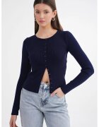 Mixray Cardigan - slim fit - bleumarin - tricot - Bleumarin