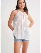 Mixray Maiou dama - cu volane - alb - textil