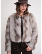 Mixray Palton dama - jacheta din blana artificiala - oatmeal - fleece