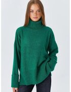 Mixray Pulover dama - Guler inalt - Verde - Tricot -