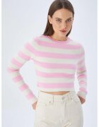 Mixray Pulover dama HiCCUP tricotat cu dungi - roz pudrat - material tricot -