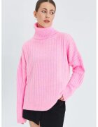 Mixray Pulover dama - supradimensionat - roz pudrat - tricot -