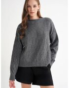 Mixray Pulover dama - tricotat - gri inchis -