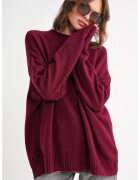 Mixray Pulover tricotat supradimensionat HiCCUP - burgundy - tricot -