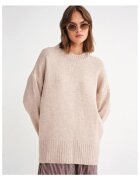 Mixray Pulovere dama - pulover supradimensionat - bej natural - textil -