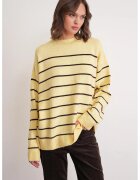 Mixray Pulovere dama - pulover tricotat in dungi - galben lamaie - tricot -